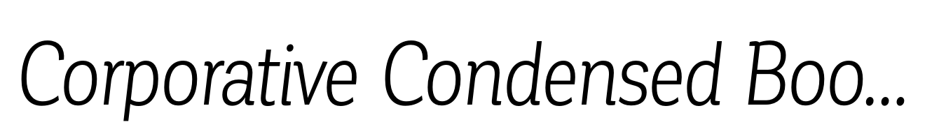 Corporative Condensed Book Italic